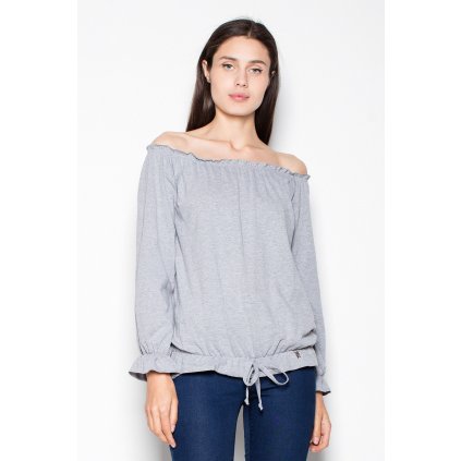 Halenka se šňůrkou VT012 VENATION (Barva Šedá, Velikost XL)