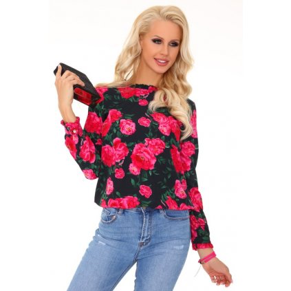Elegantní halenka Naille s květinami 85333 MERRIBEL