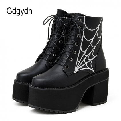 Těžké boty šněrovací dámské s pavučinou GoodDayGirl