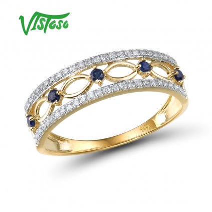Vzorovaný zlatý prsten ve stylu vintage Listese