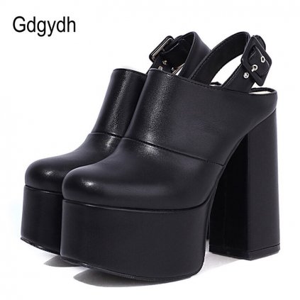 Masivní mule s řemínkem přes patu GoodDayGirl Fashion