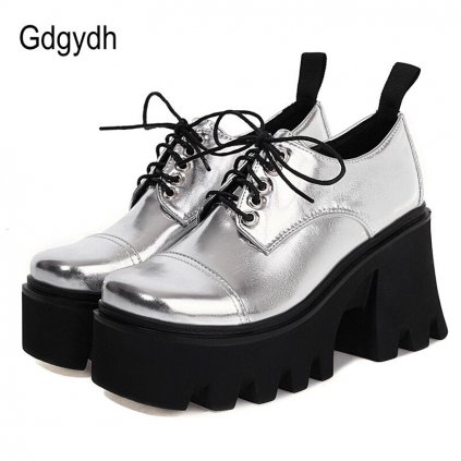 Klasické polobotky na vysoké platformě GoodDayGirl Fashion