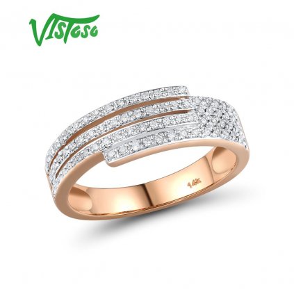 Elegantní prsten ze zlata s diamanty Listese