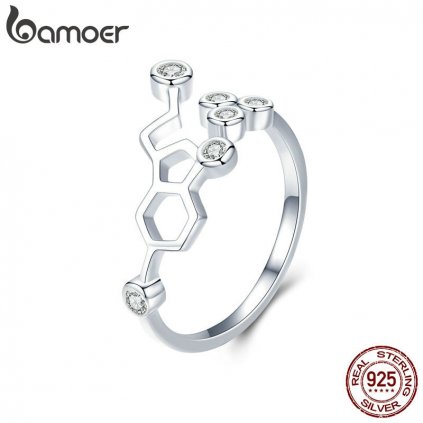 Stříbrný prsten chemická formula SCR433 LOAMOER