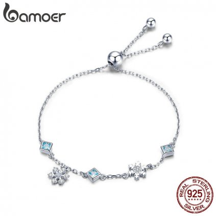 Stříbrný náhrdelník zima BSB001 LOAMOER