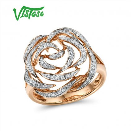 Masivní prsten třpytivá růže Listese