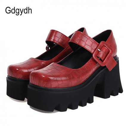 Texturované lodičky s hranatou špičkou GoodDayGirl Fashion