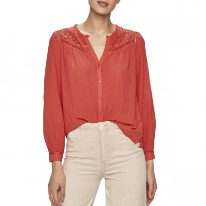 Dámská košile CARINA_PL303953 Pepe Jeans (Barva Červená, Velikost XS)
