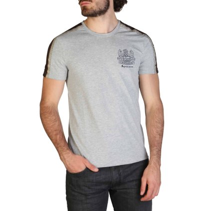 Pánské triko QMT017M0 Aquascutum (Barva Šedá, Velikost S)