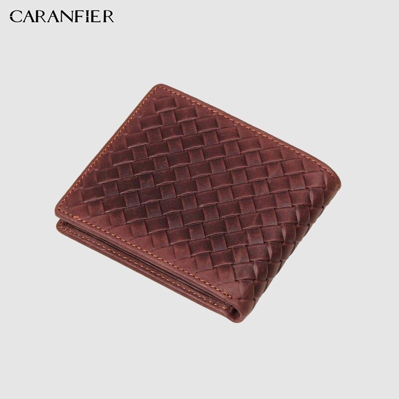 Levně CARANFLER Luxusní pánská peněženka kožená se vzorem Barva: Červená