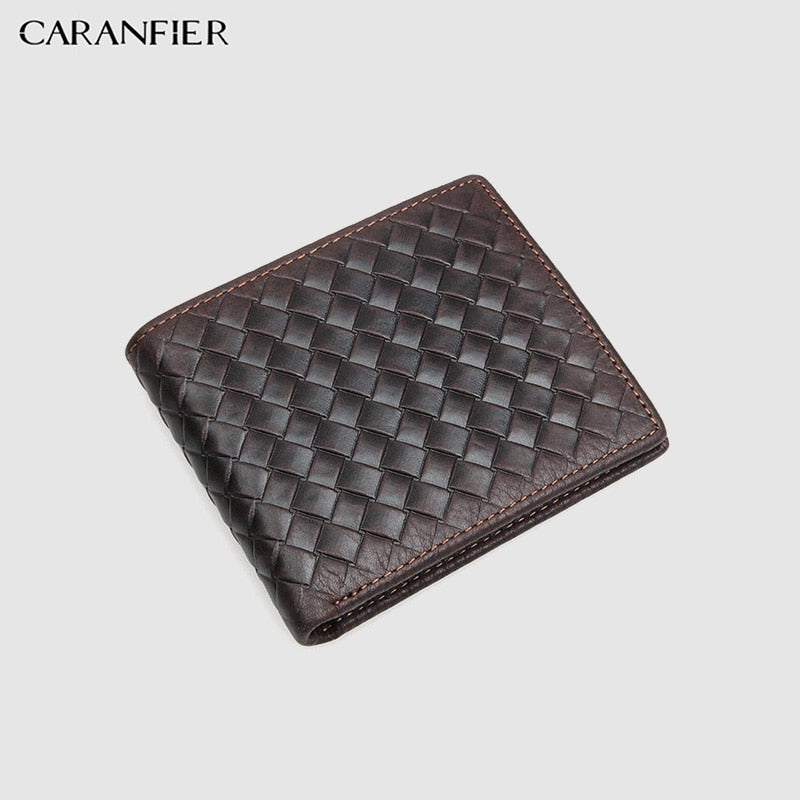 Levně CARANFLER Luxusní pánská peněženka kožená se vzorem Barva: Tmavě Hnědá