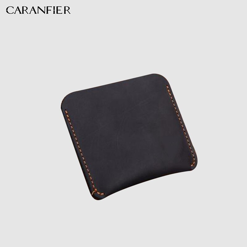 Levně CARANFLER Kožená peněženka na doklady vintage styl pouzdro Barva: Černá