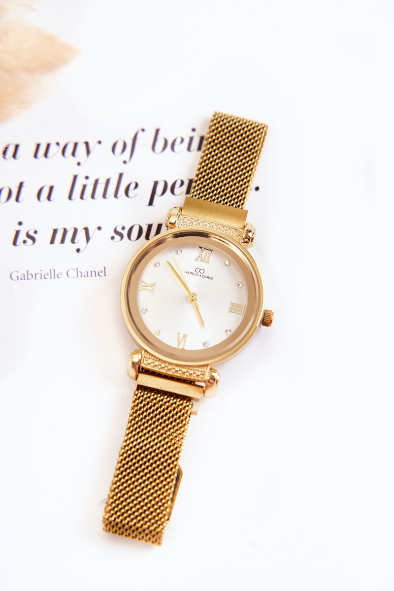 Levně Giorgio&Dario Dámské hodinky Giorgio & Dario se magnetickým náramkem zlatý Barva (Varianta): 1