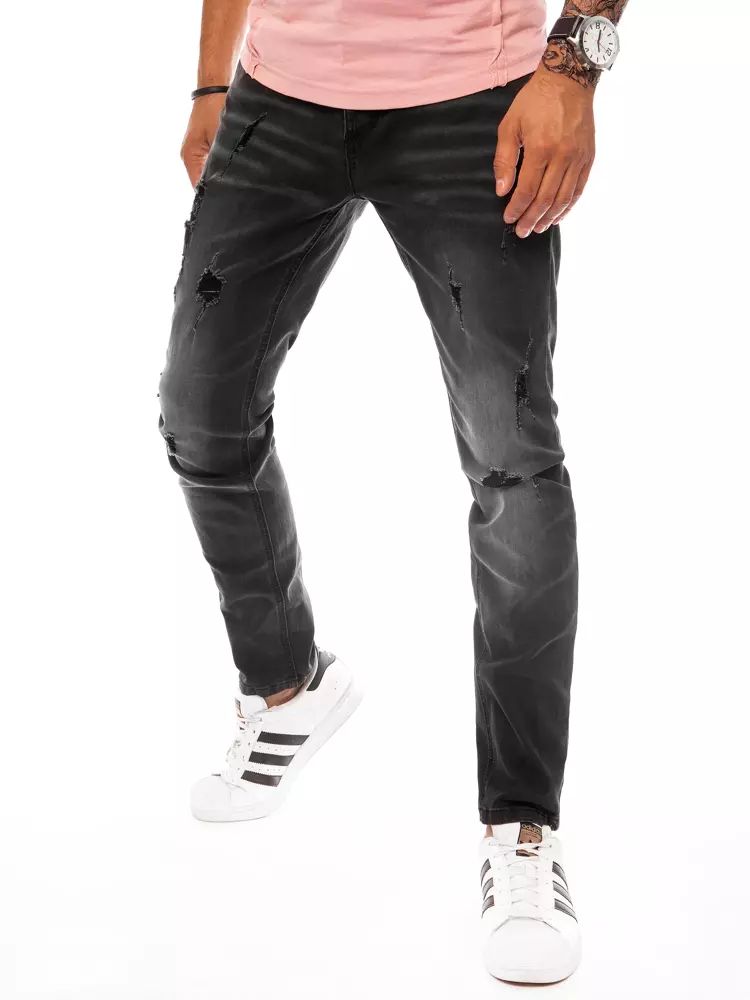 Levně Dstreet Černé pánské džíny slim fit UX3823 Barva: Černá