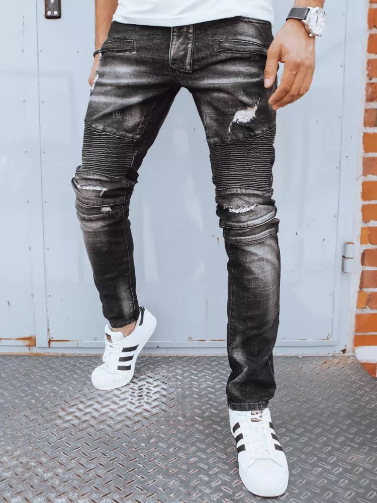 Levně Dstreet Černé pánské džíny slim fit UX3815 Barva: Černá