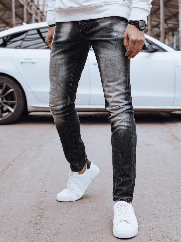 Levně Dstreet Černé pánské džíny slim fit UX3818 Barva: Černá