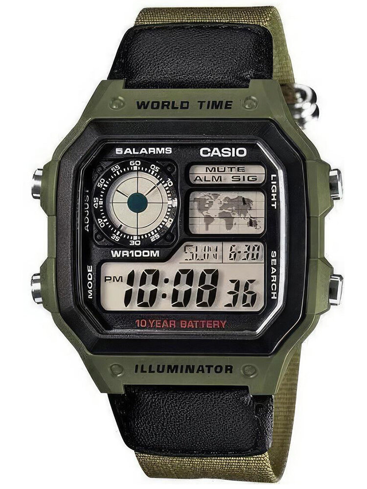 Pánské hodinky CASIO AE-1200WHB-3B + BOX