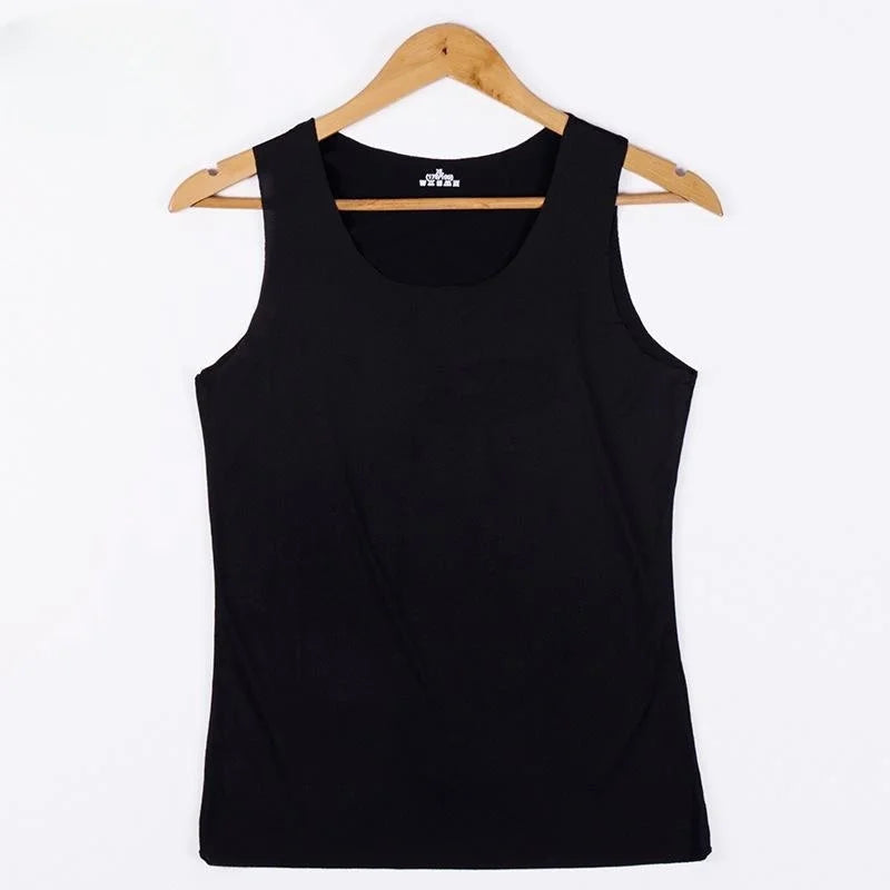 Klasické přiléhavé tílko Barva: Černá, Velikost: 4XL