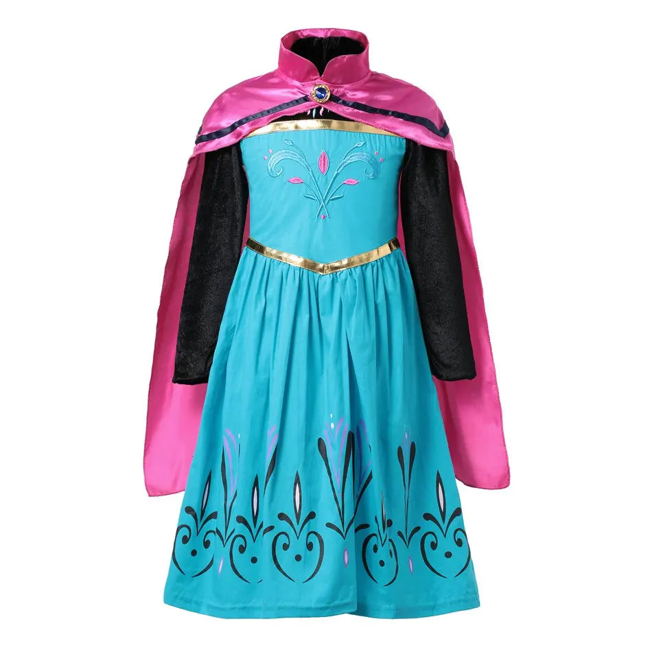 KID FASHION Dívčí princeznové šaty Frozen Velikost: 7-8T, Barva (Varianta): Elsa Dress D