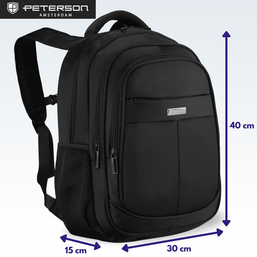 Peterson Městský, prostorný batoh z polyesteru s místem pro notebook (obrázek 5)