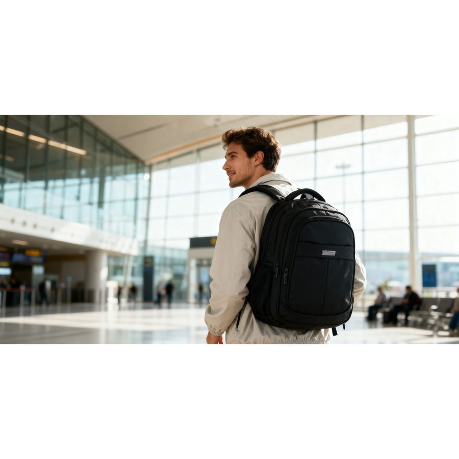 Peterson Městský, prostorný batoh z polyesteru s místem pro notebook (obrázek 9)