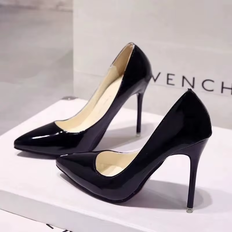 Elegantní lodičky na podpatku 7 cm - Černé 41 EU Barva: Černá, Velikost: 41