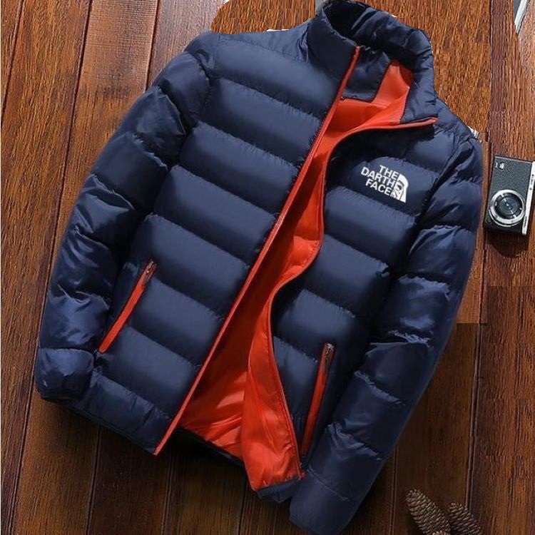 Pánská zimní bunda s límcem FashionEU Barva: Tmavě Modrá, Velikost: XS, Varianta (Barva): 1