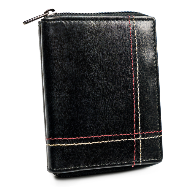 Levně ALWAYS WILD Pánská kožená peněženka na karty Barva: Černá