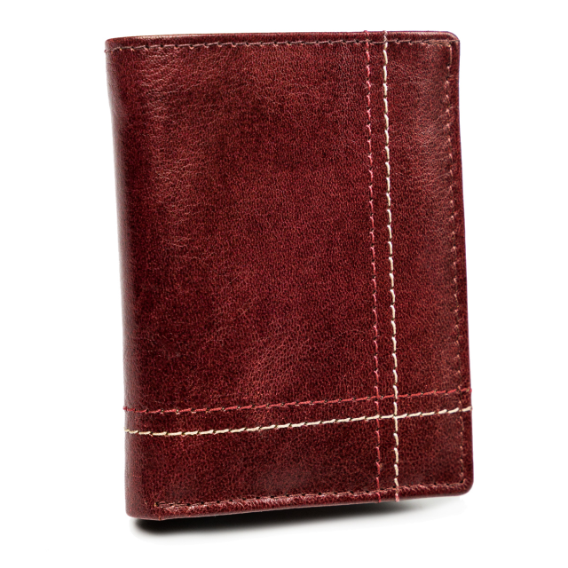 Levně ALWAYS WILD Malá peněženka pro muže z přírodní kůže Hlavní barva \ RFID ochrana: bordová \ ano