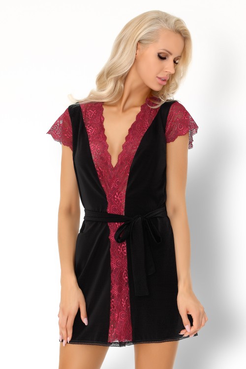 Sexy župan Kumiko LC 90428 Rosses Barva: Černá