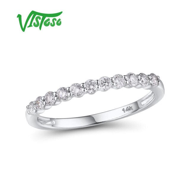 Levně Klasický prsten z bílého zlata zdobený diamanty Listese Barva (Varianta): 0.35ct Ring, Velikost prstenu: 6 (51,8 mm)