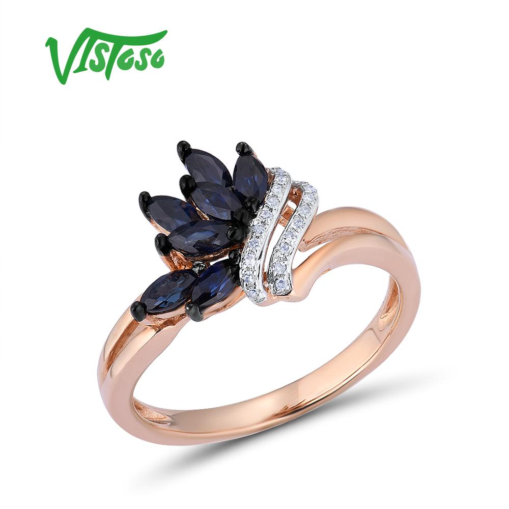 Levně Zlatý prsten modrá kytice Listese Velikost prstenu: 6.5 (53 mm)