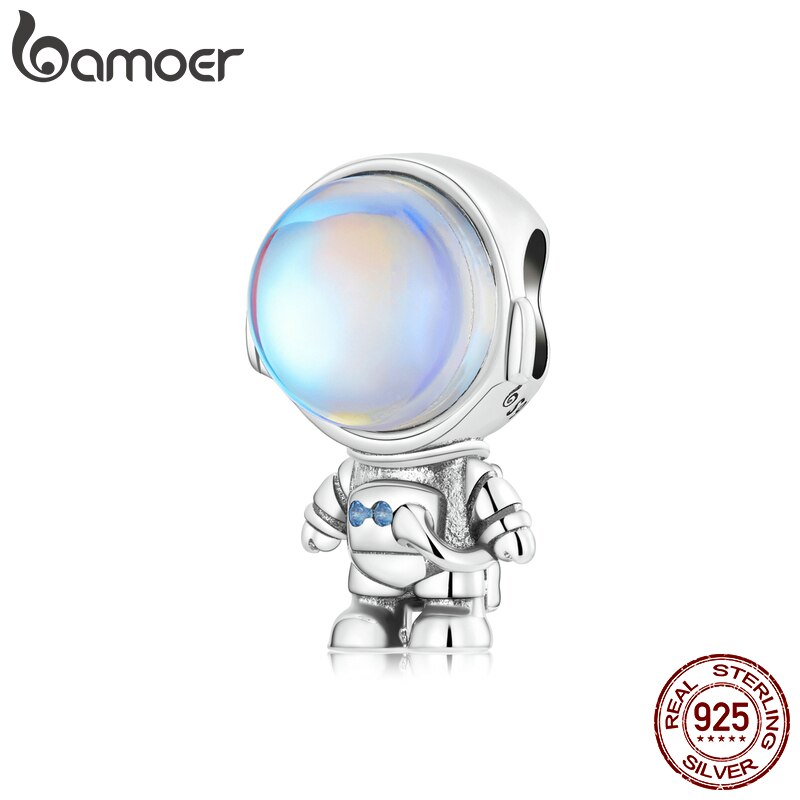 Levně Stříbrný přívěsek astronaut LOAMOER 