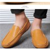 Kožené zimní mokasíny pánské loafers (Barva Černá, Velikost 37)