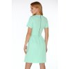 Elegantní áčkové šaty s krátkým rukávem - Modré XL
