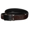 Elegantní kožený automatický řemínek (Velikost 105, Barva tmavě hnědá)