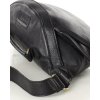 Dámská kožená kabelka do pasu crossbody listonoška (Barva Černá)