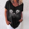 Dámské tričko s potiskem kočky 3D obrázek