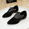 Večerní dámské boty s síťkou a třpytivými květiny