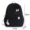 Manšestrový batoh se smile (Barva Černá, Velikost L31cmW11cmH39cm)
