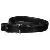 Pánský kožený opasek s automatickou přezkou (Velikost 95, Barva Černá)