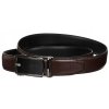 Pánský kožený opasek s automatickou přezkou (Velikost 95, Barva Černá)