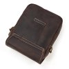 Kožená mini brašna s kapsami (Barva (varianta) tmavě  hnědá1)