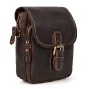 Kožená mini brašna s kapsami (Barva (varianta) tmavě  hnědá1)
