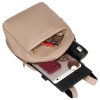 Prostorný dámský batoh z ekologické kůže (Barva Béžová)