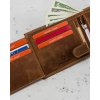 Velká, značková pánská peněženka s RFID systémem (Hlavní barva \ zapínání hnědá \ západka)