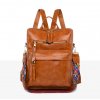 Dámský kožený batoh FLY FF247 (Barva Hnědá)