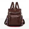 Dámský kožený batoh FLY FF247 (Barva Hnědá)