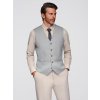Pánská žakárová vesta bez klop V1 - ESPIR (Velikost L, Barva Šedá)