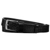 Pánský pásek z přírodní lícové kůže s copánkovým vzorem (Velikost 90, Barva Černá)
